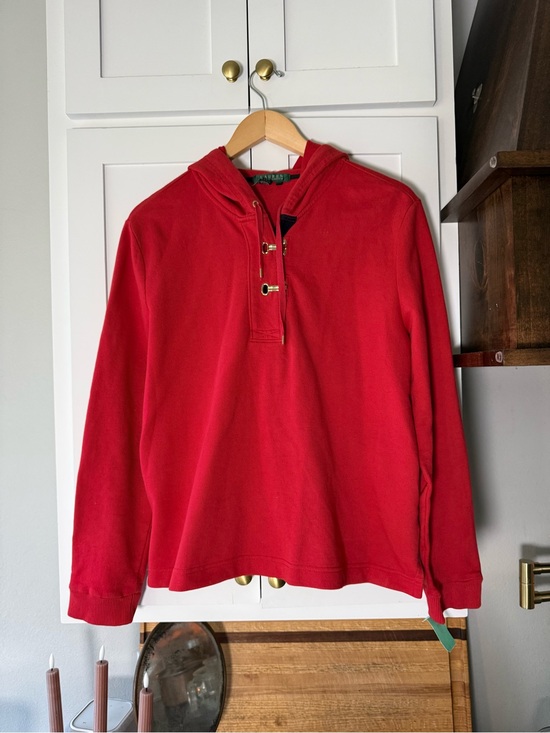 Ralph Lauren Tops - Lauren Ralph Lauren| Red| 100% Cotton|Toggle Hoodie| Women’s Large